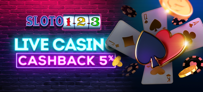 Promo Cashback Live Casino 5%